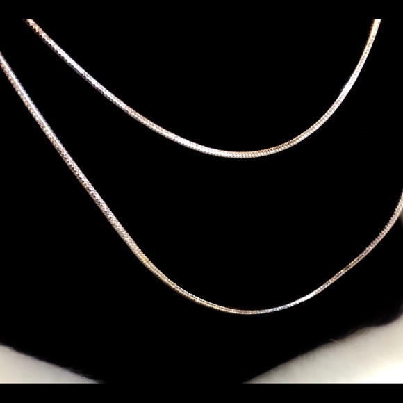 Set of FIVE Sterling Silver Chain Necklace - Picture 4 of 8